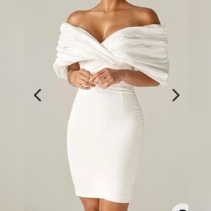 Alieva Elegant Strapless White Dress Size Small